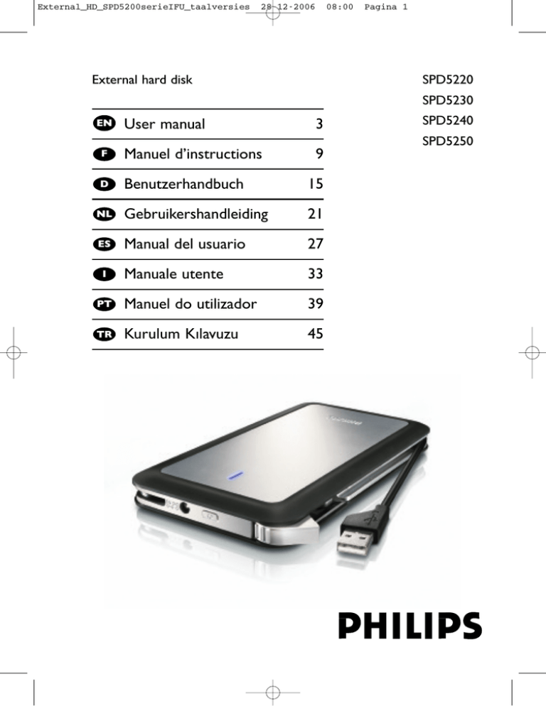 Philips SPD5250CC/10, SPD5240CC/00, SPD5220CC/00, SPD5240CC/10, SPD5230CC/00 Datasheet Philips SPD5250CC/10, SPD5240CC/00, SPD5220CC/00, SPD5240CC/10, SPD5230CC/00 Datasheet
