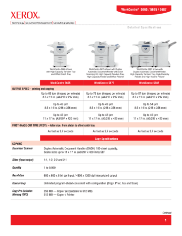 Xerox 5665V_FL, 5675V_FL, 5665V_FLN, 5665V_F, 5665V_FTC, 5665V_FRC, 5665V_FQ, 5687V_FQC, 5665V_FR, 5665V_FLC Datasheet Xerox 5665V_FL, 5675V_FL, 5665V_FLN, 5665V_F, 5665V_FTC, 5665V_FRC, 5665V_FQ, 5687V_FQC, 5665V_FR, 5665V_FLC Datasheet