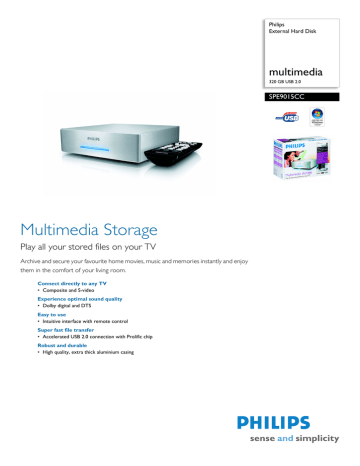 Philips SPE9015CC/10 Datasheet Philips SPE9015CC/10 Datasheet