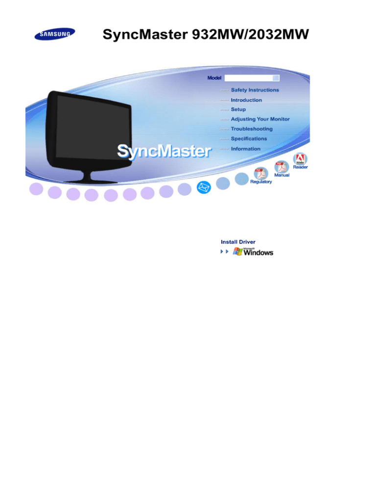 Samsung SM2032MW, 932MW, 2032MW Datasheet Samsung SM2032MW, 932MW, 2032MW Datasheet