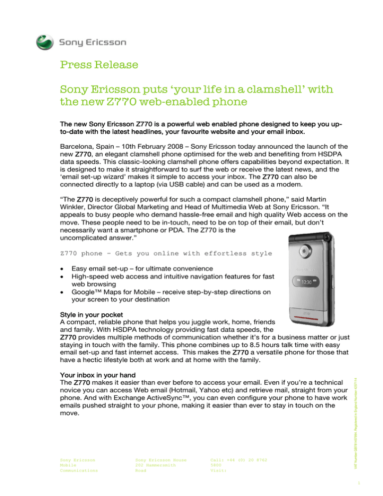 Sony Z770IROO, 1204-5899, 1206-2209 Datasheet Sony Z770IROO, 1204-5899, 1206-2209 Datasheet