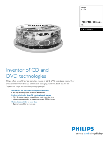 Philips CR7D5NB25SP Datasheet Philips CR7D5NB25SP Datasheet