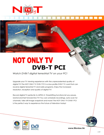 LifeView Not Only TV DVB-T PCI Datasheet | Manualzz
