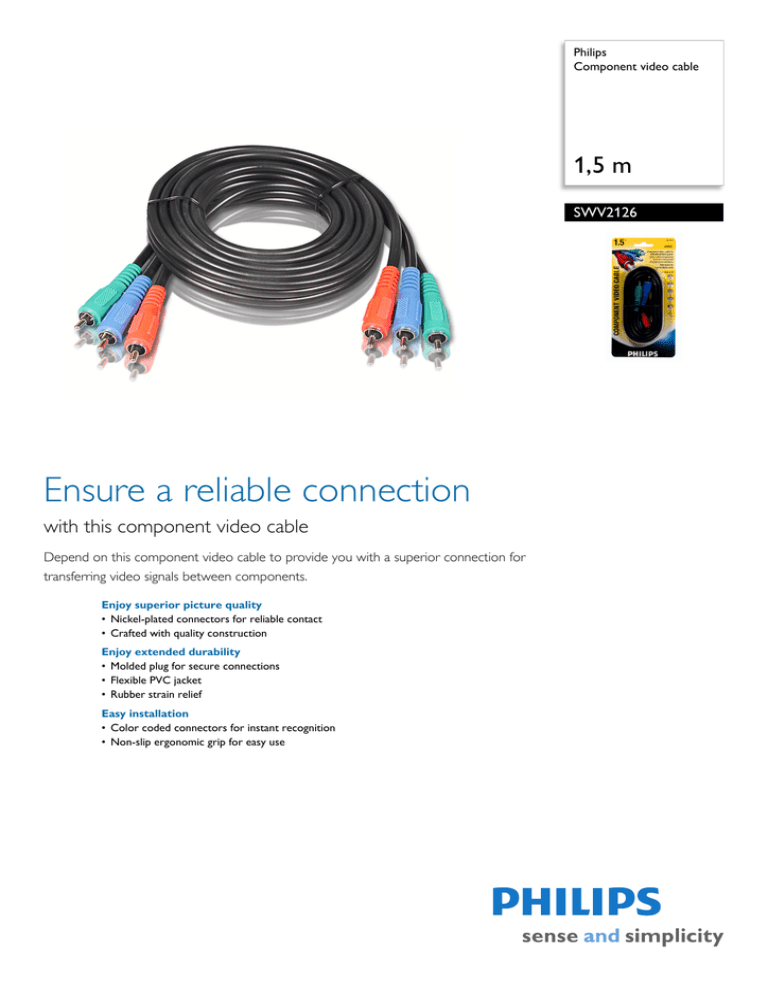 Philips SWV2126/10 Datasheet Philips SWV2126/10 Datasheet