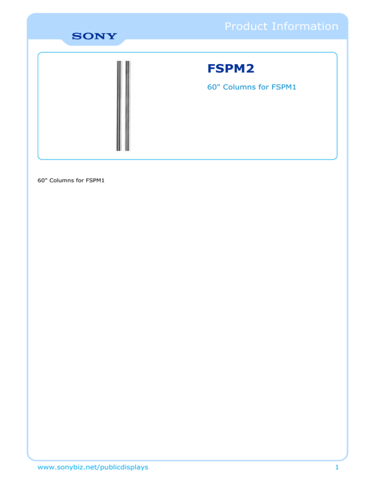 Sony FSPM2 Datasheet Sony FSPM2 Datasheet
