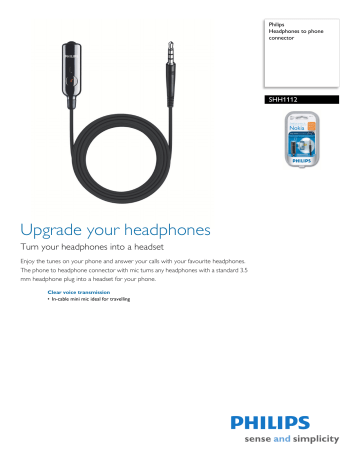 Philips SHH1112, SHH1112/00 User manual Philips SHH1112, SHH1112/00 User manual