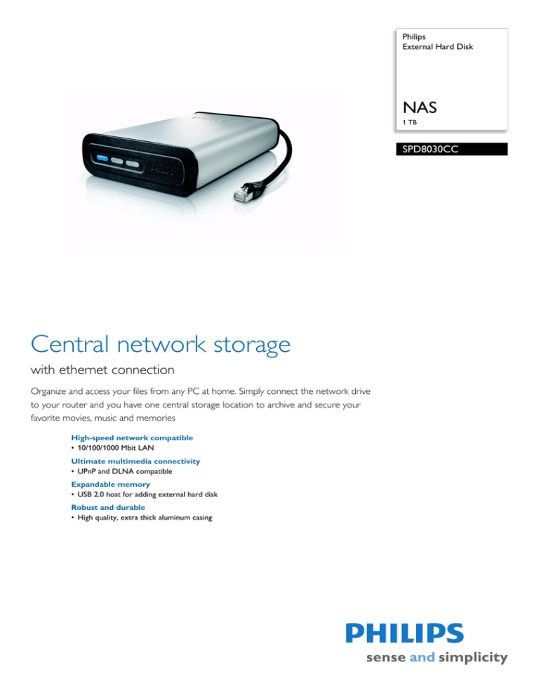 Philips SPD8030CC/10 Datasheet Philips SPD8030CC/10 Datasheet