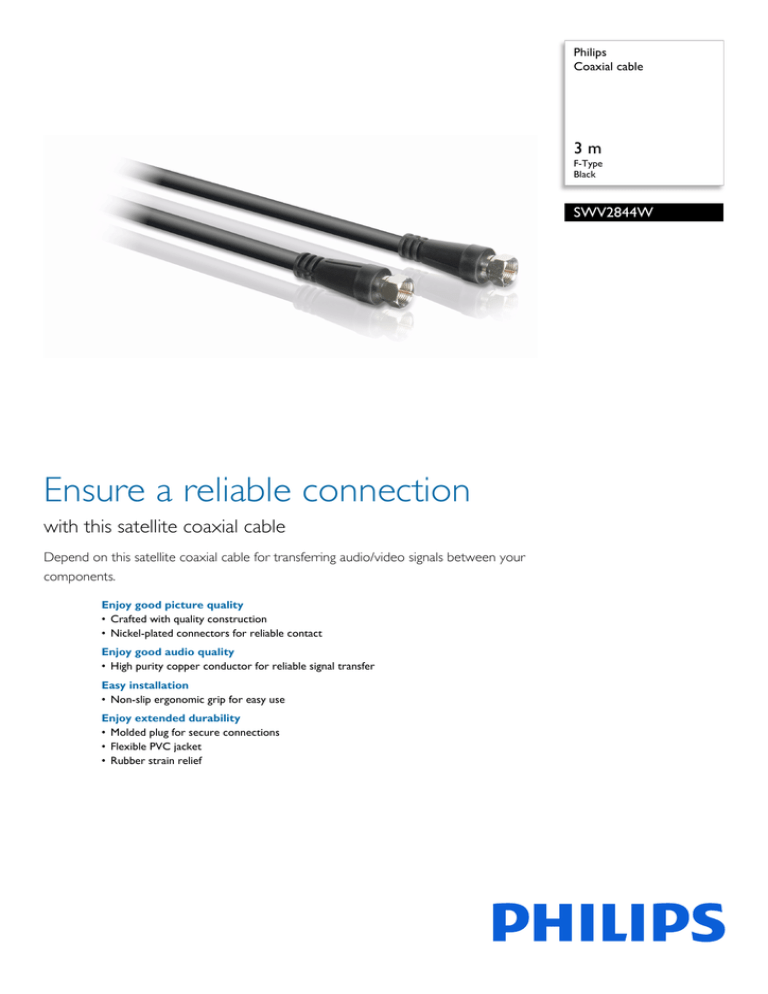 Philips SWV2844W/10 Datasheet Philips SWV2844W/10 Datasheet