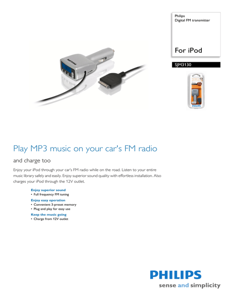 Philips SJM3130/27 Datasheet Philips SJM3130/27 Datasheet