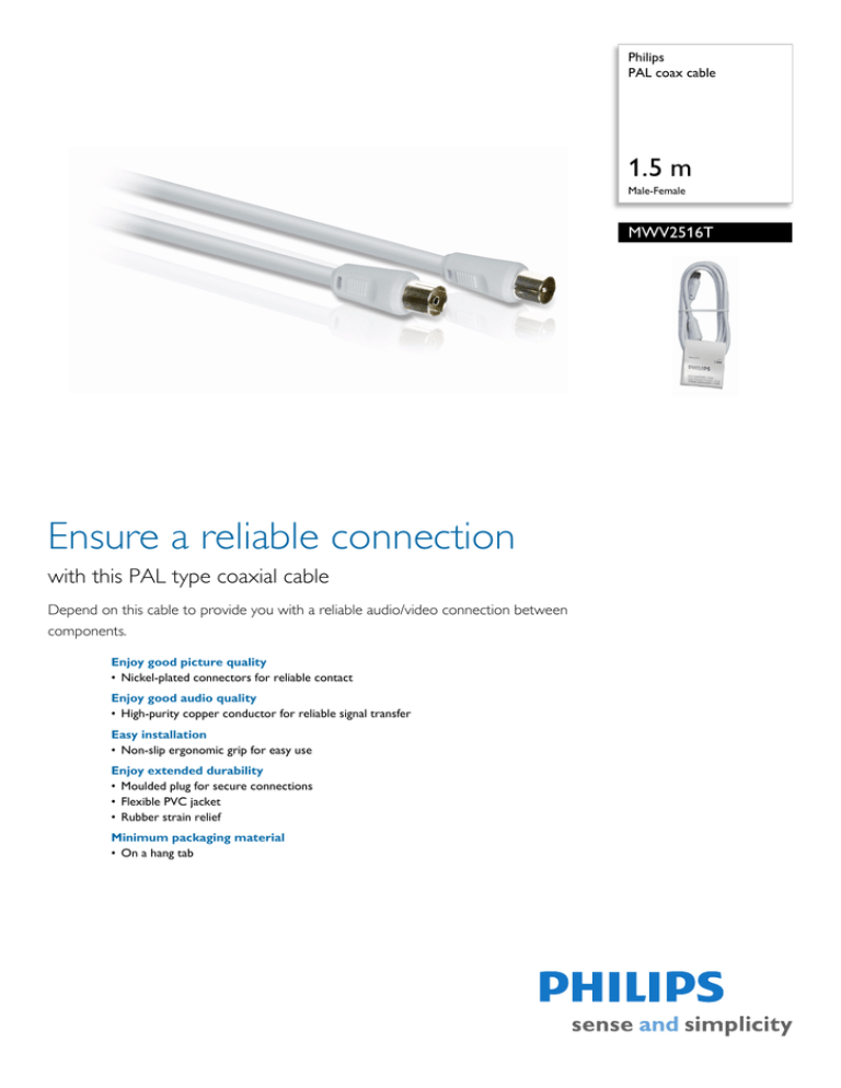 Philips MWV2516T/10 Datasheet Philips MWV2516T/10 Datasheet