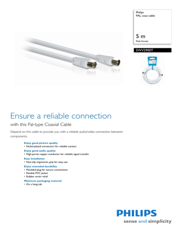 Philips SWV2900T/10 User manual Philips SWV2900T/10 User manual