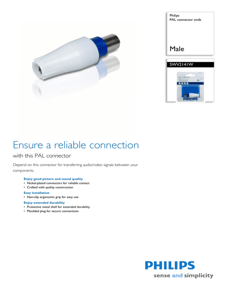 Philips SWV2141W/10 Datasheet Philips SWV2141W/10 Datasheet