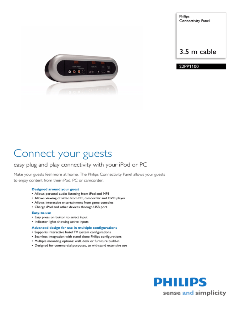 Philips 22PP1100/10 Datasheet Philips 22PP1100/10 Datasheet