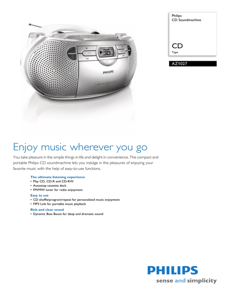 Philips AZ1027/73 Datasheet Philips AZ1027/73 Datasheet