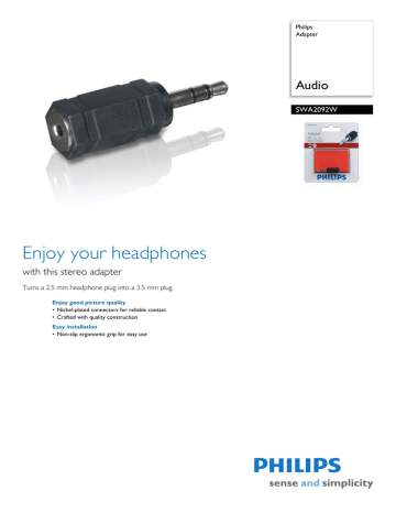 Philips SWA2092W/10 User manual Philips SWA2092W/10 User manual