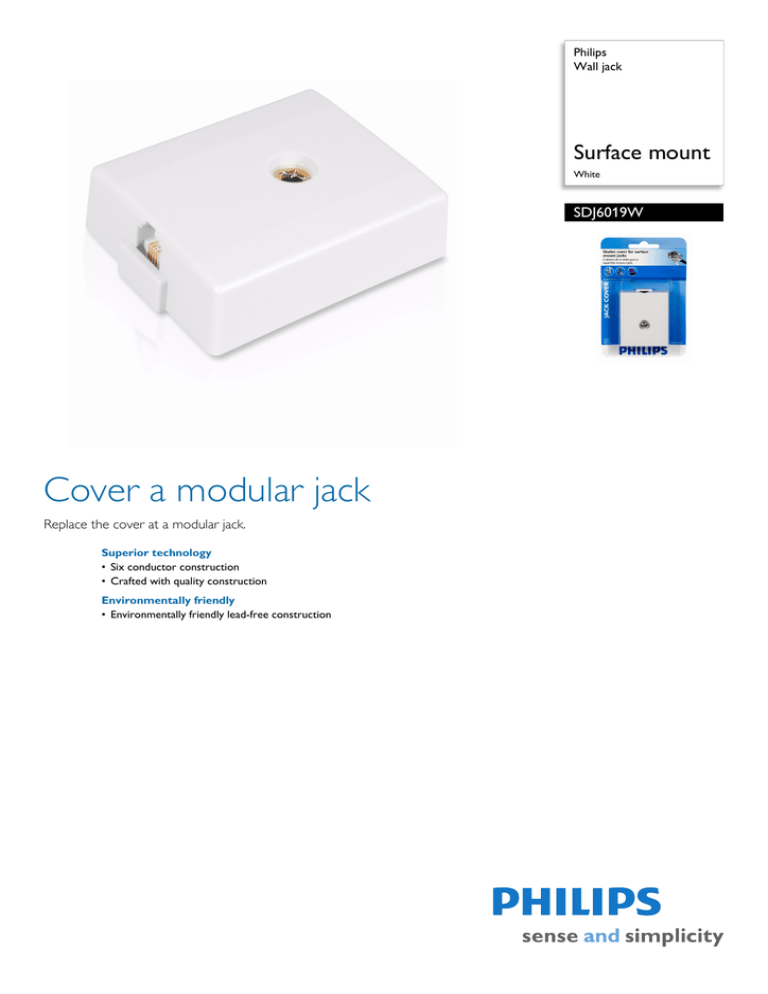 Philips SDJ6019W/17 Datasheet Philips SDJ6019W/17 Datasheet