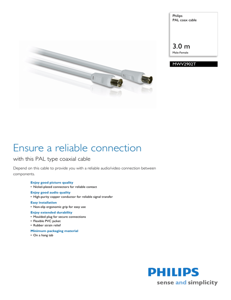 Philips MWV2902T/10 Datasheet Philips MWV2902T/10 Datasheet