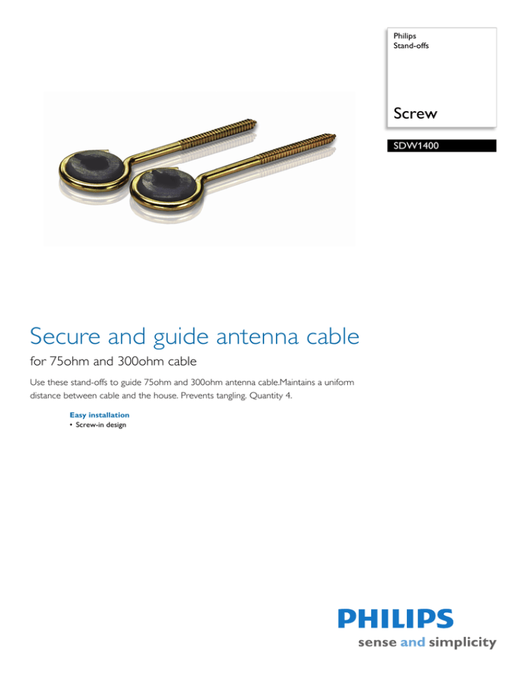Philips SDW1400/17 Datasheet Philips SDW1400/17 Datasheet