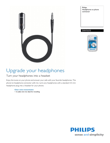 Philips SHH1610/00 User manual Philips SHH1610/00 User manual