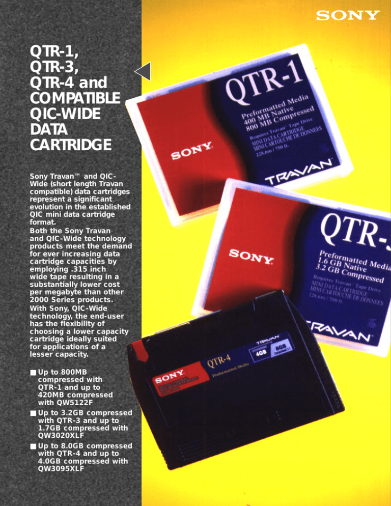 Sony QTR1, QTR4SL, QTR4 Datasheet Sony QTR1, QTR4SL, QTR4 Datasheet