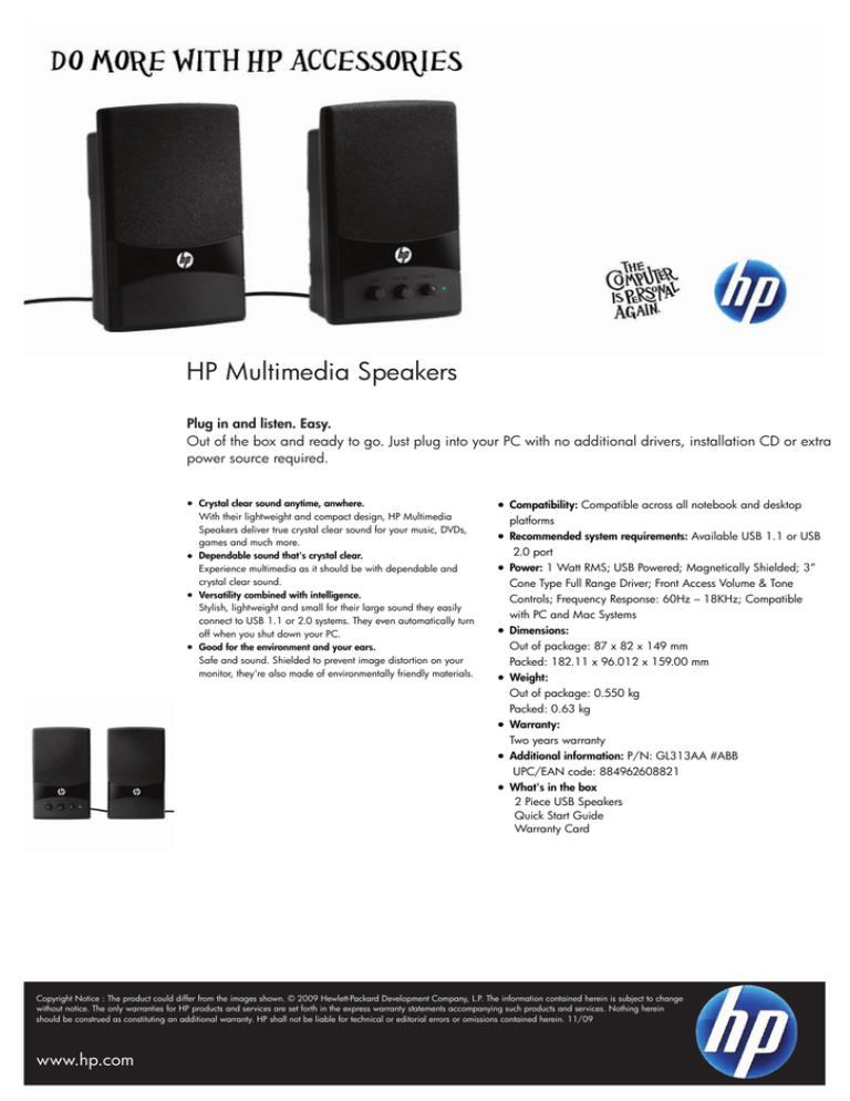 HP GL313AA Datasheet HP GL313AA Datasheet