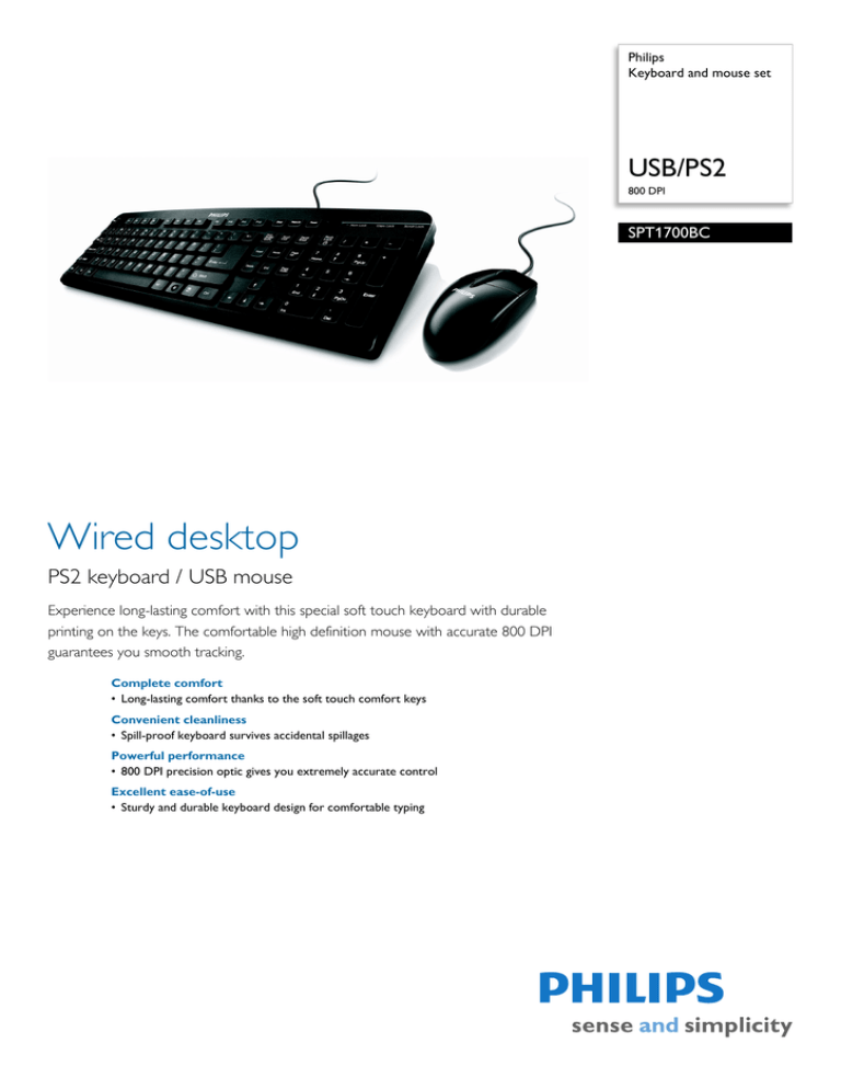 Philips SPT1700BC/97 Datasheet Philips SPT1700BC/97 Datasheet