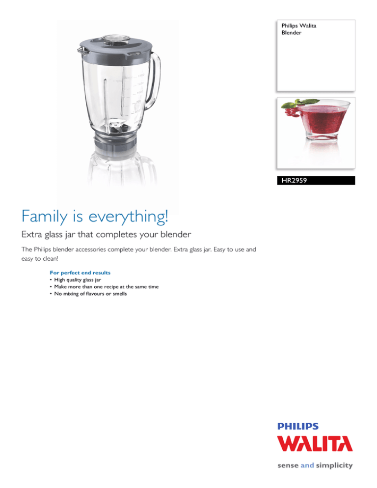 Philips HR2959/00 Datasheet Philips HR2959/00 Datasheet