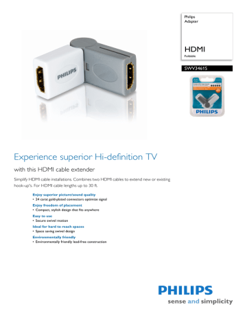 Philips SWV3461S/17 Datasheet Philips SWV3461S/17 Datasheet
