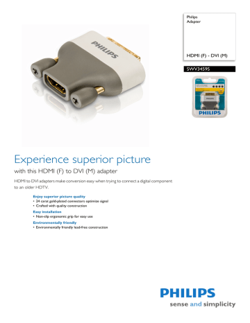 Philips SWV3459S/17 Datasheet Philips SWV3459S/17 Datasheet