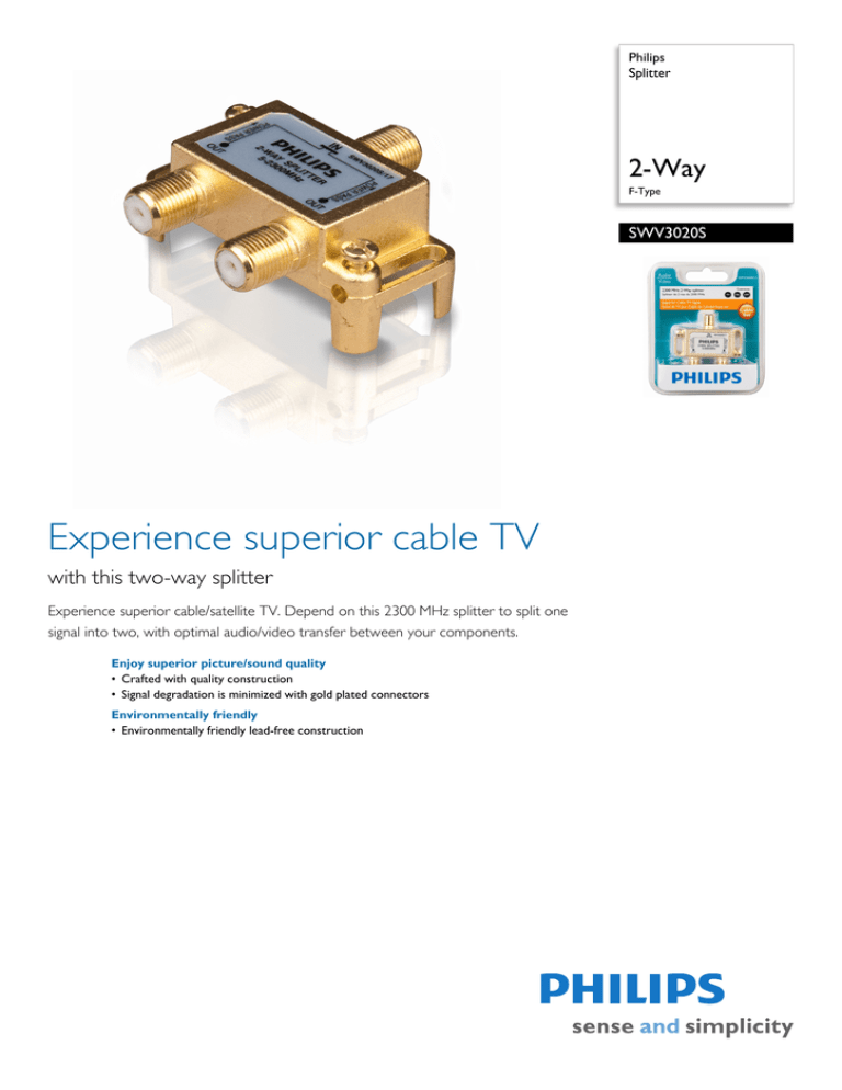 Philips SWV3020S/17 Datasheet Philips SWV3020S/17 Datasheet