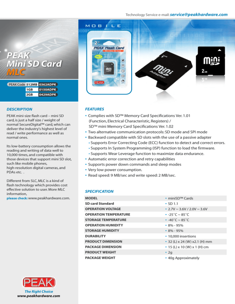 PEAK 0362ADPK Datasheet PEAK 0362ADPK Datasheet