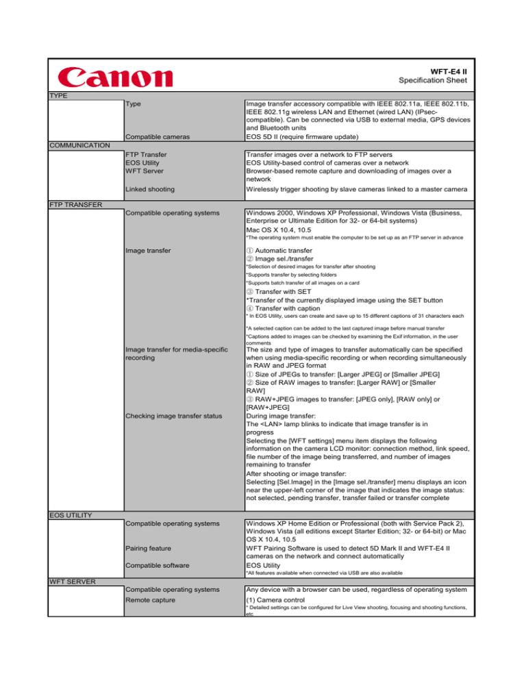 Canon 4263B002 Datasheet Canon 4263B002 Datasheet