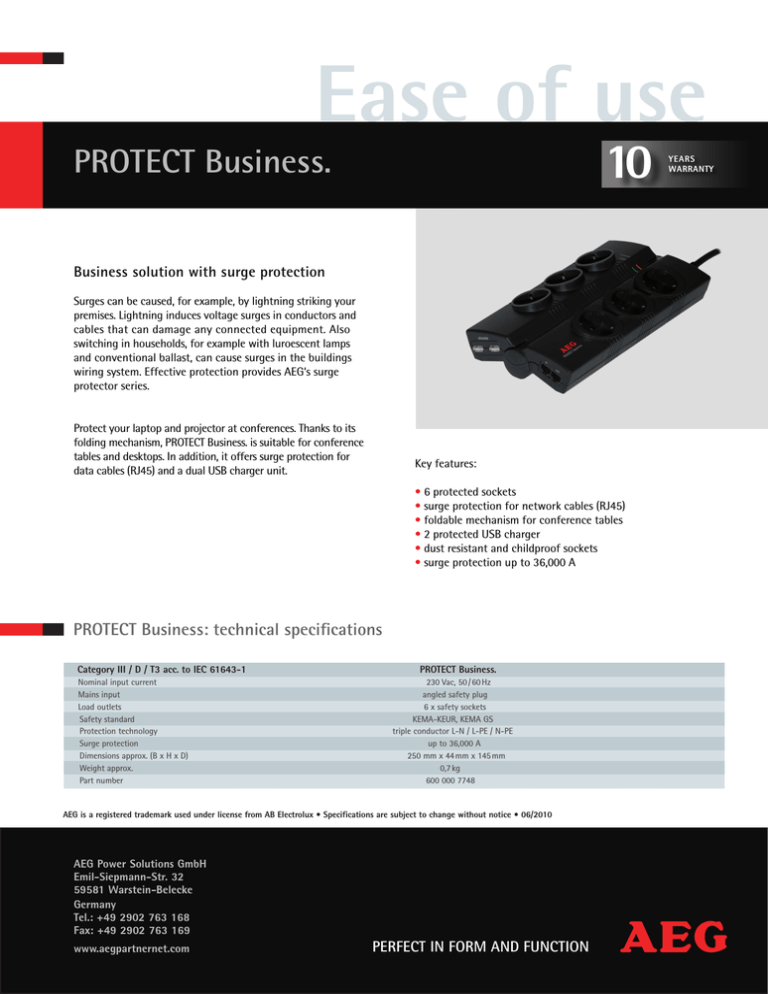AEG 6000007748 Datasheet AEG 6000007748 Datasheet