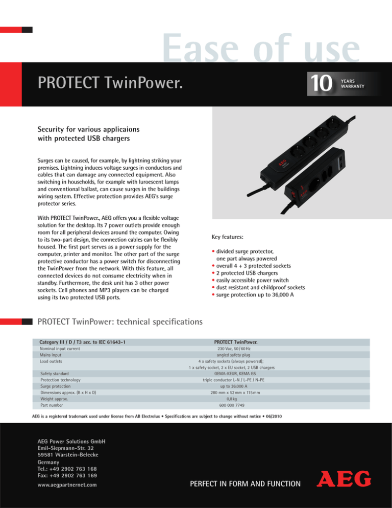 AEG 6000007749 Datasheet AEG 6000007749 Datasheet