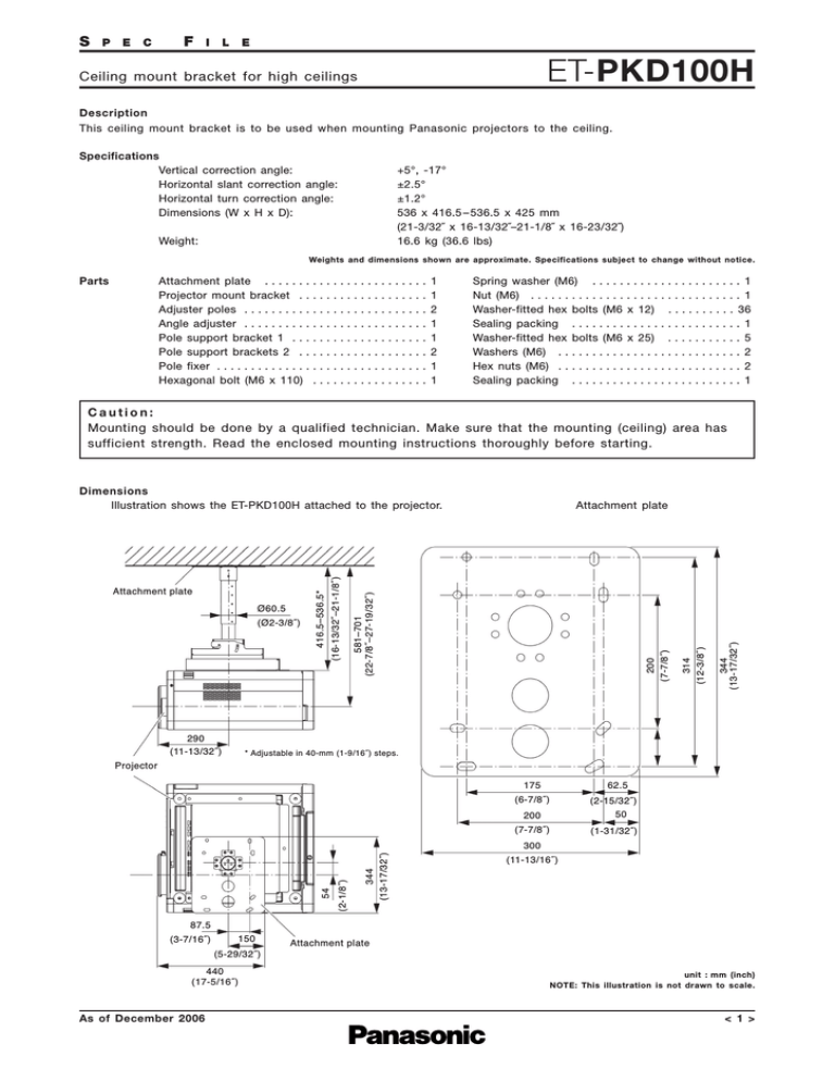 Panasonic ETPKD100H, ET-PKD100H Datasheet Panasonic ETPKD100H, ET-PKD100H Datasheet