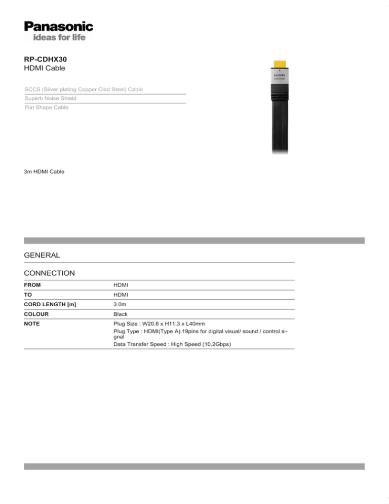 Panasonic RP-CDHX30E-K Datasheet Panasonic RP-CDHX30E-K Datasheet