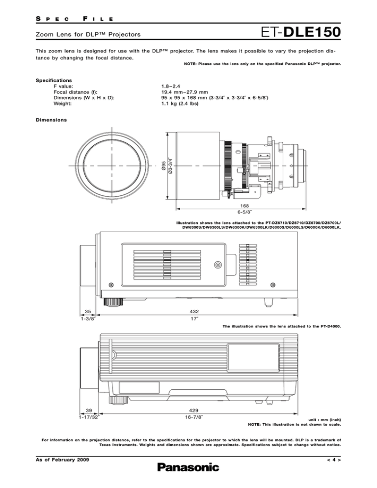 Panasonic ETDLE150 Datasheet Panasonic ETDLE150 Datasheet
