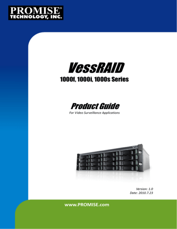 Promise Technology VessRAID 1000f Series, F29000020000117, F29000020000080, F2900002000000W, F29000020000077, F29000020000101, F2900002000000X Datasheet Promise Technology VessRAID 1000f Series, F29000020000117, F29000020000080, F2900002000000W, F29000020000077, F29000020000101, F2900002000000X Datasheet