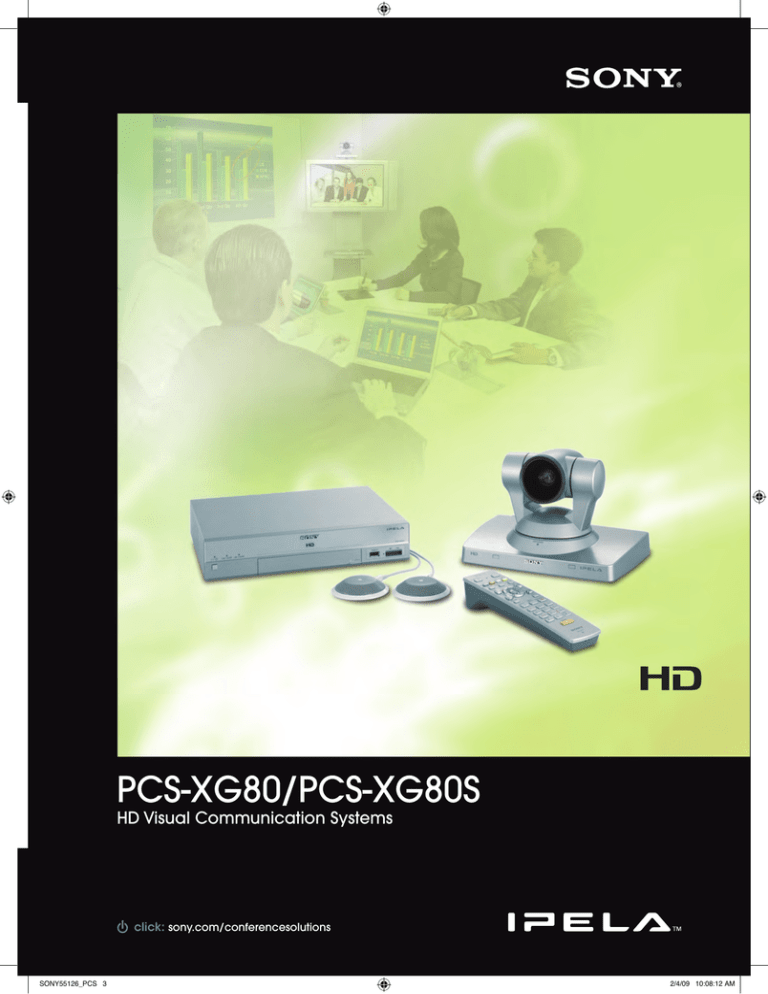 Sony PCS-XG80, PCS-XG80S Datasheet Sony PCS-XG80, PCS-XG80S Datasheet
