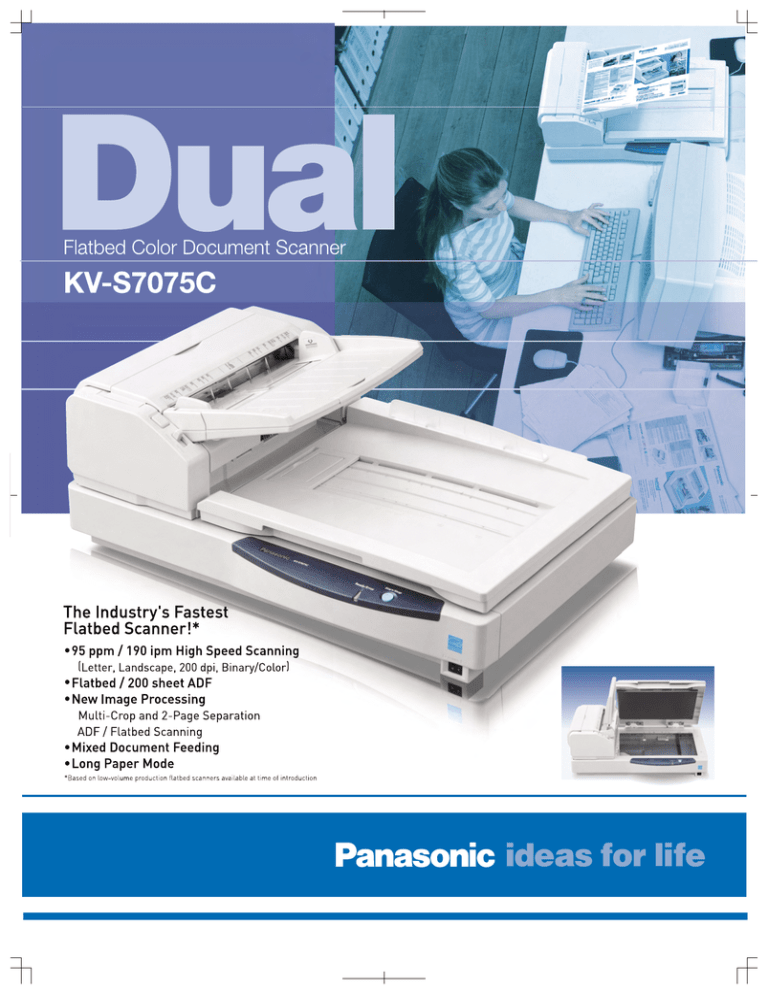 Panasonic KV-S7075C-U Datasheet Panasonic KV-S7075C-U Datasheet