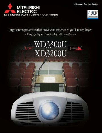 Mitsubishi Electric WD3300U data projector Datasheet | Manualzz
