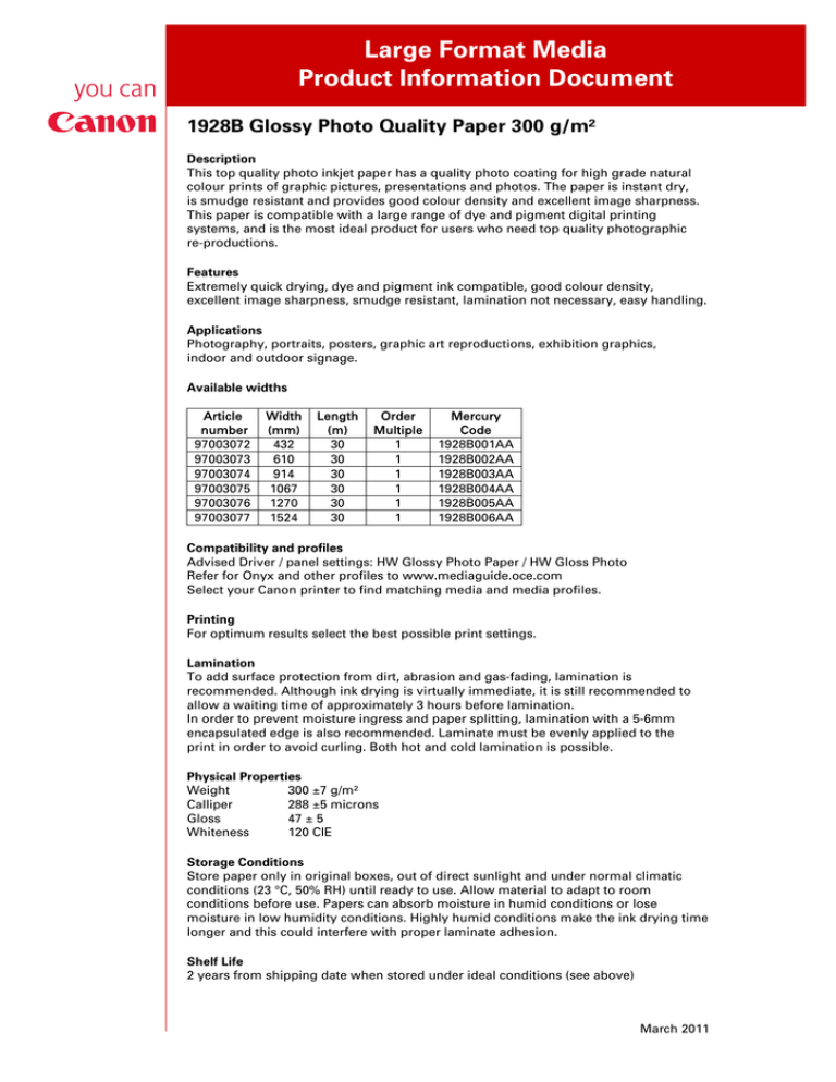Canon 1928B002 Datasheet Canon 1928B002 Datasheet