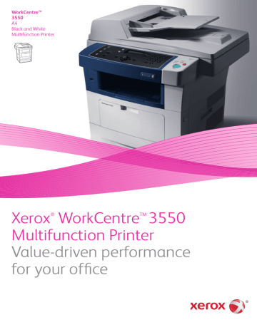 Xerox WorkCentre 3550V/XT Datasheet | Manualzz