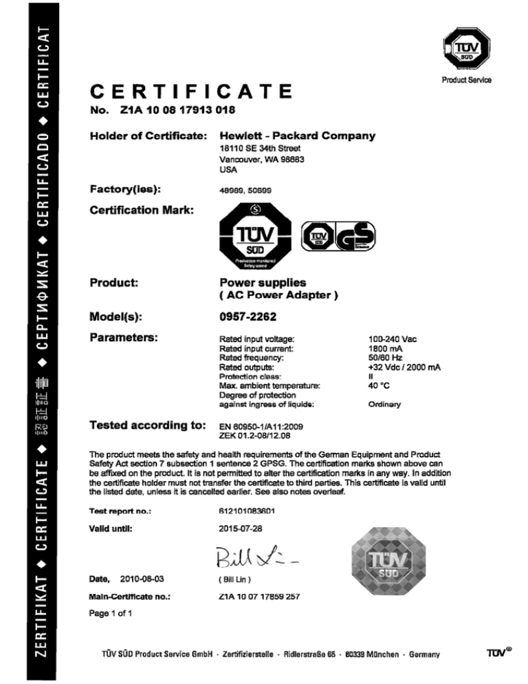 HP 0957-2262 Datasheet HP 0957-2262 Datasheet