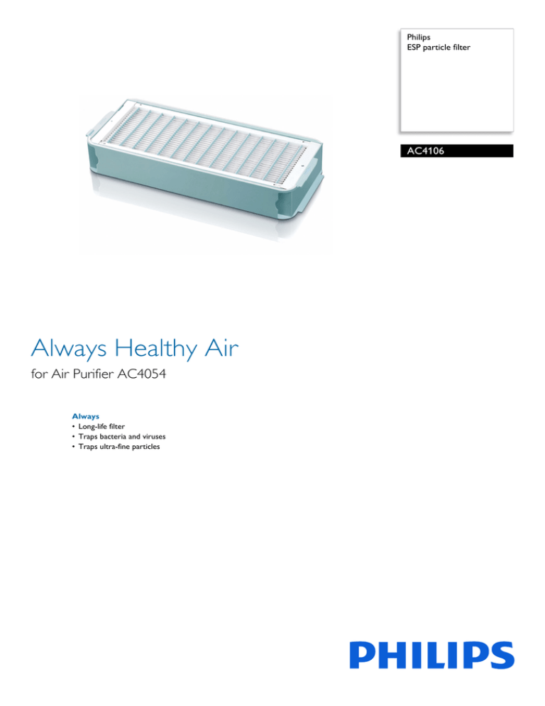 Philips AC4106/00 Datasheet Philips AC4106/00 Datasheet