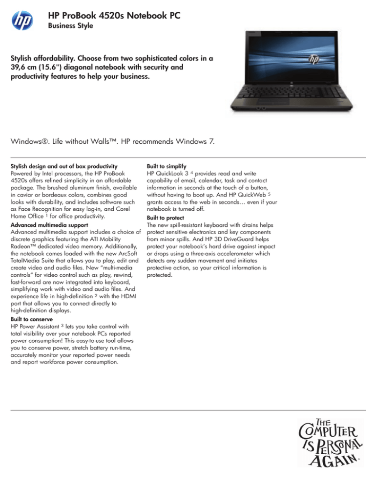 HP XX752EA, WT289EA Datasheet HP XX752EA, WT289EA Datasheet