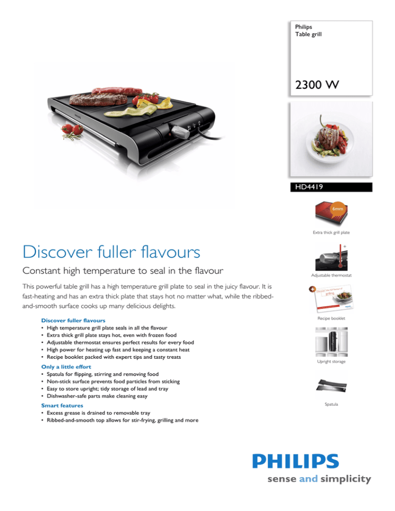 Philips HD4419/00 Datasheet Philips HD4419/00 Datasheet