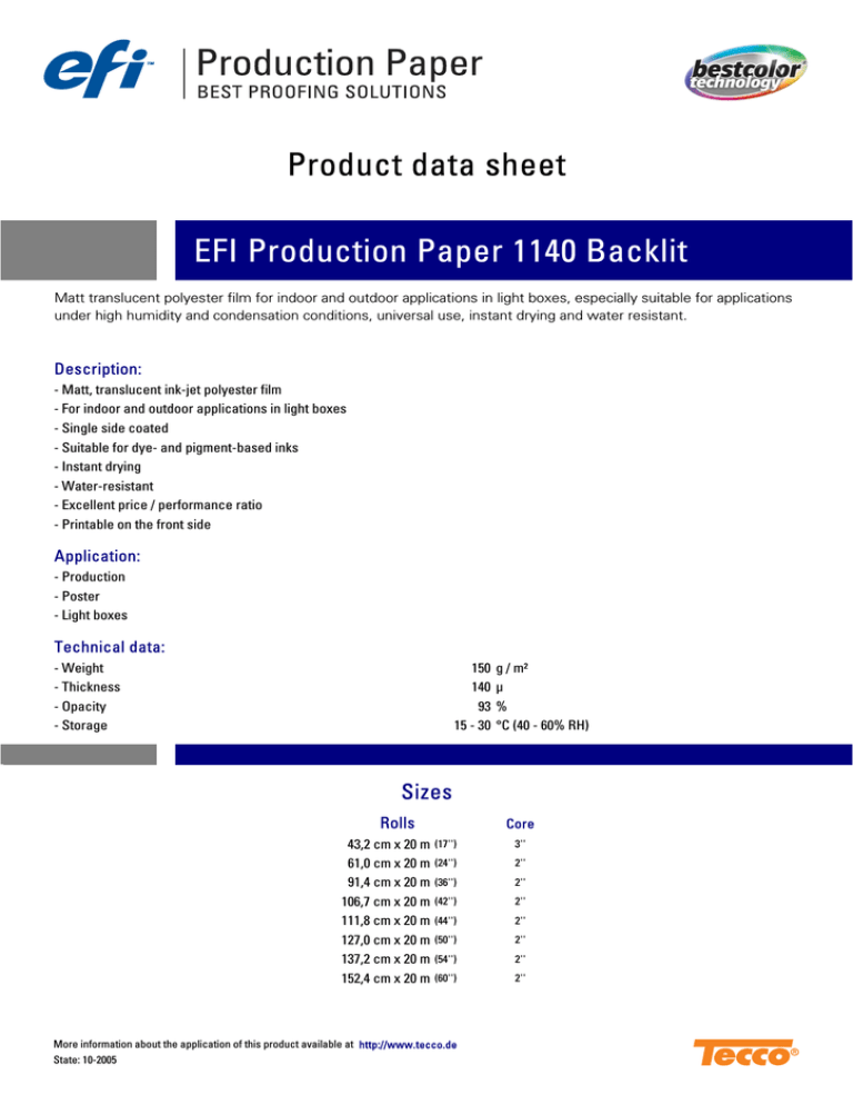 EFI 6714999999 Datasheet EFI 6714999999 Datasheet
