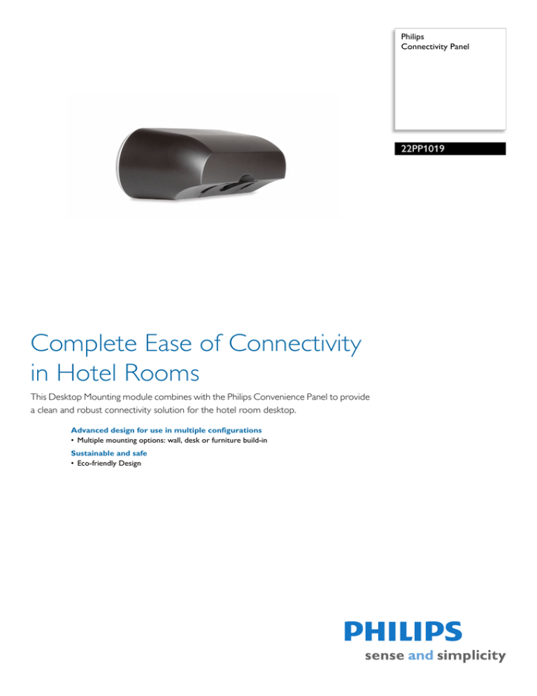 Philips 22PP1019/00 Datasheet Philips 22PP1019/00 Datasheet