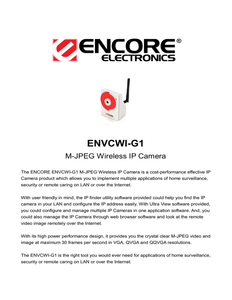 Encore ENVCWI-G1 Datasheet Encore ENVCWI-G1 Datasheet
